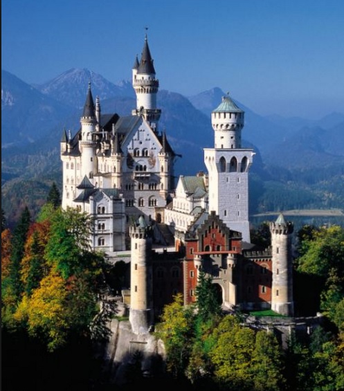 Neuschwanstein is of the castles thought to have inspired the Walt Disney castle. I've toured it in real life, and yes, it is every bit as amazing and beautiful as you can imagine!